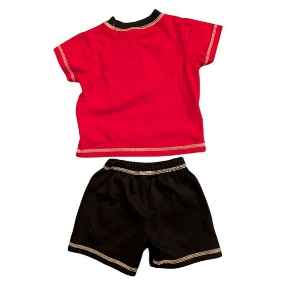 Disney Mickey Mouse vintage 2 piece set short sleeve top & shorts infant 6/9 - Picture 5 of 5